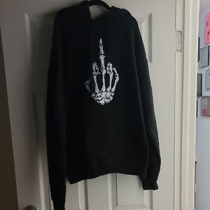 Black Skeleton Hand Hoodie